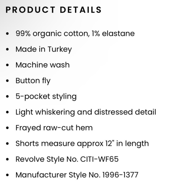 Citizens of Humanity Annabelle Vintage Shorts Size 30 NWT - Picture 6 of 15